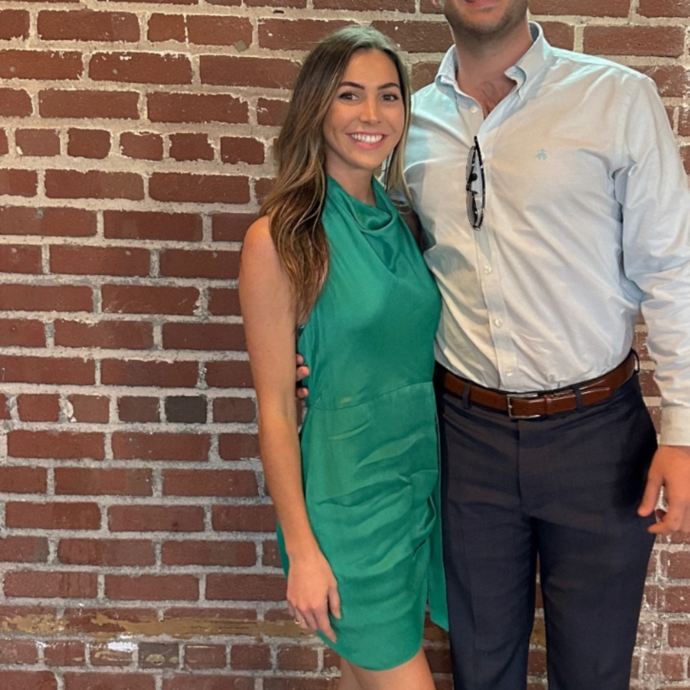 Kelly green halter dress